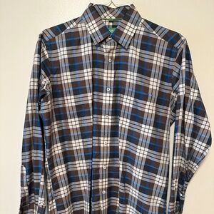 Forsyth of Canada Brown and Blue Dress Shirt